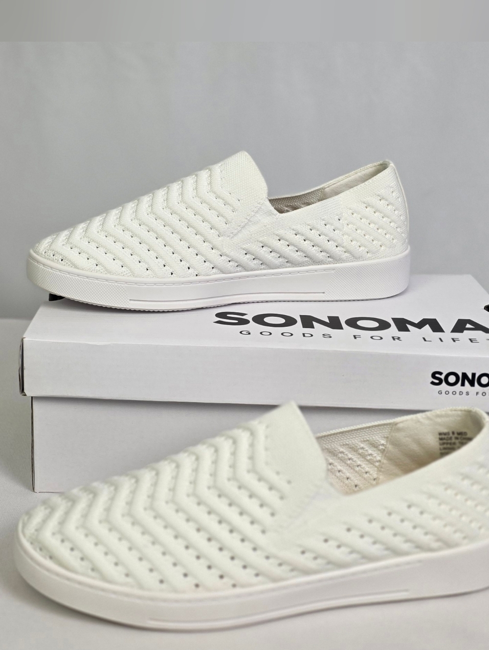Women's Sonoma White Catahoula Slip On Shoes Size 8 NEW
